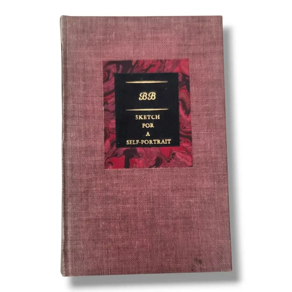 A Sketch for a Self Portrait by Bernard Berenson 1949 Red Marbled Book